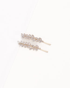 Frosted Leaf Branch Clips