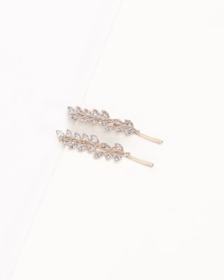 Frosted Leaf Branch ClipsHair Clips