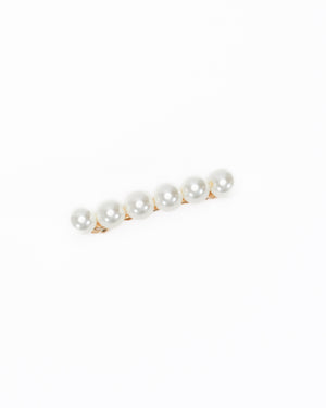 Golden Pearl Row Barrette