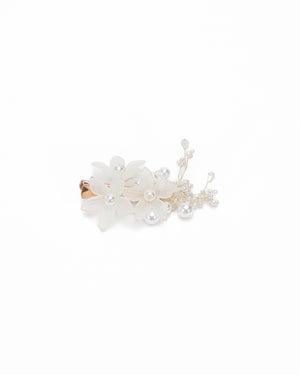 Frosted Bloom Hair Clip