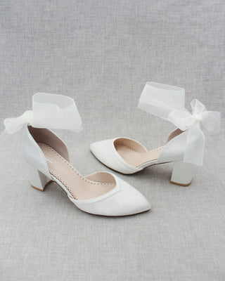 Ankle Wrap Tie Wedding Block HeelsWomen Shoes