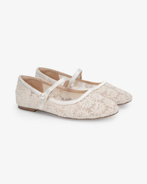 Crochet Lace Mary Jane Wedding Flats