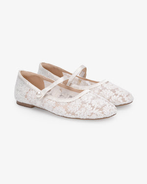 Crochet Lace Mary Jane Wedding Flats