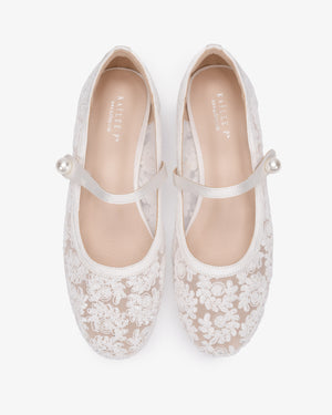 Crochet Lace Mary Jane Wedding Flats