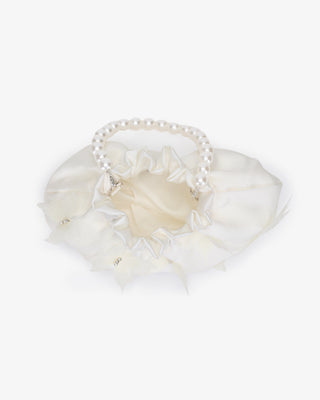 Cleo Pearl Satin Mini Pouch with Butterfly Kiss