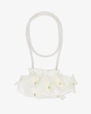 Cleo Pearl Satin Mini Pouch with Butterfly KissClutch