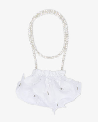 Cleo Pearl Satin Mini Pouch with Butterfly KissClutch