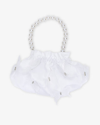 Cleo Pearl Satin Mini Pouch with Butterfly Kiss