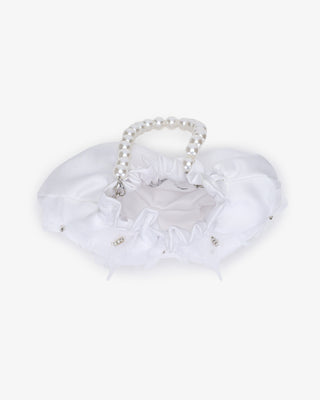 Cleo Pearl Satin Mini Pouch with Butterfly Kiss