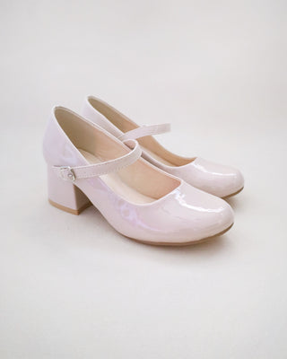 Patent Mary Jane Girls Block Heel