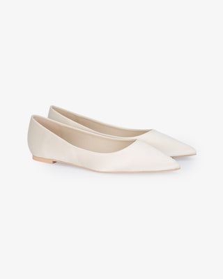Satin Pointy Toe Wedding FlatWomen Shoes