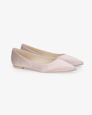 Satin Pointy Toe Evening FlatWomen Shoes