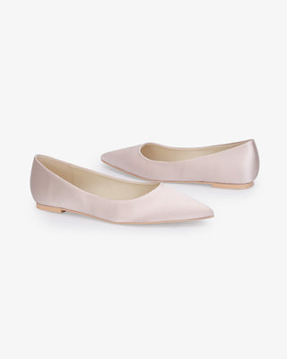 Satin Pointy Toe Evening FlatWomen Shoes