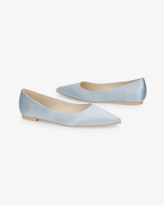 Satin Pointy Toe Wedding FlatWomen Shoes