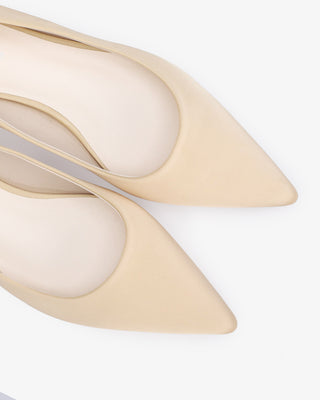 Satin Pointy Toe Evening Flat