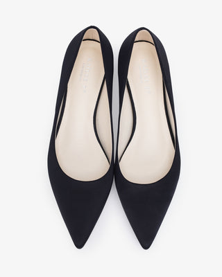 Satin Kitten Heel Pointy Toe Evening PumpWomen Shoes