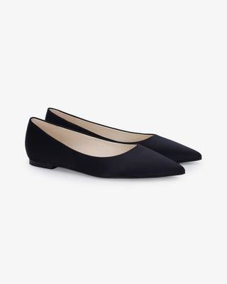 Satin Pointy Toe Evening FlatWomen Shoes
