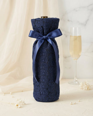 Crochet Lace Wedding Wine Bag