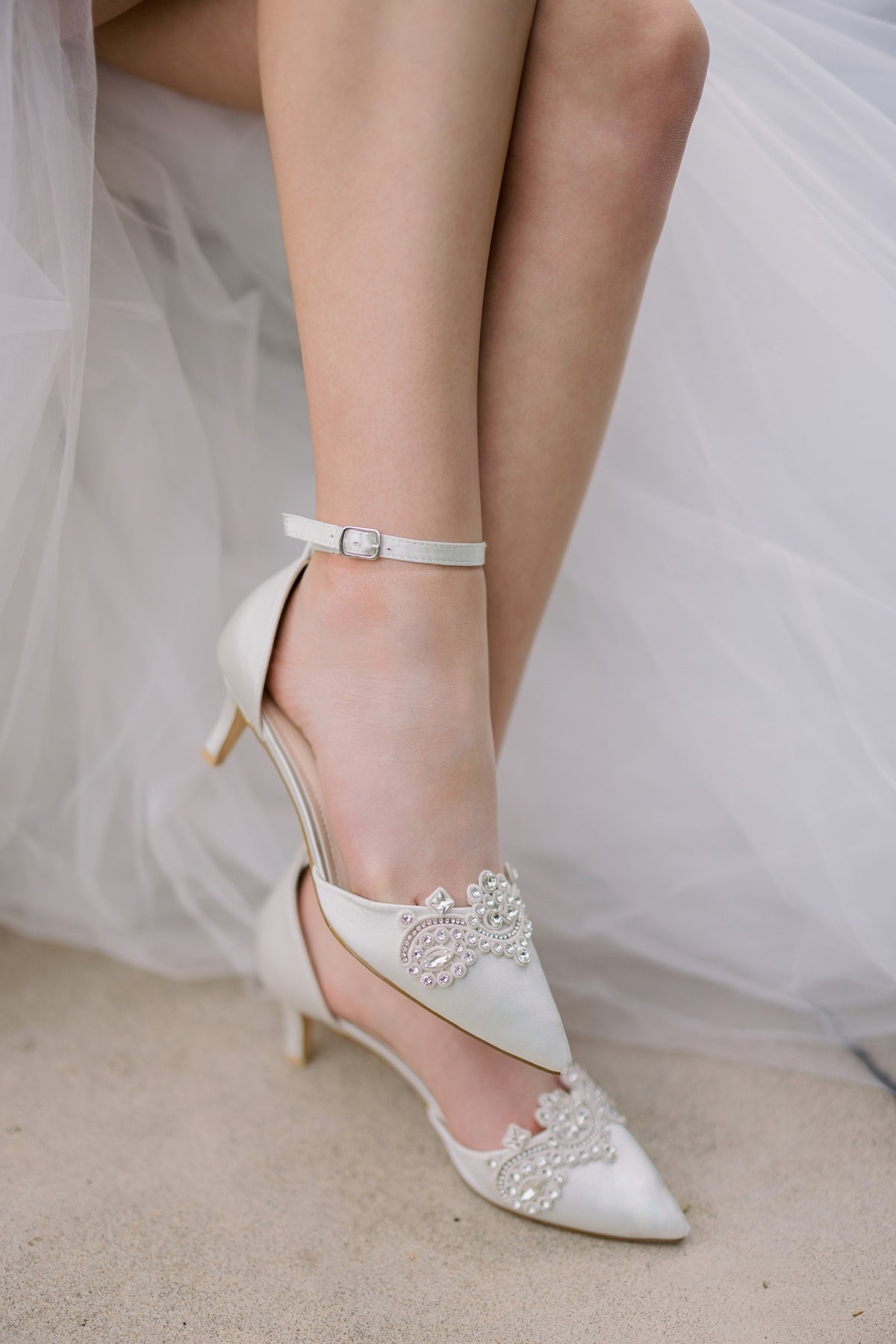 Ivory Wedding Sandals With Low Block Heel and Ankle Strap, Bridal Shoes  From Genuine Suede With Crystal Embroidery,blush Bridal Sandals - Etsy | Ivory  wedding shoes, Wedding shoes low heel, Wedding shoes