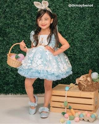 Rock Glitter Mary Jane Flats with Chiffon FlowersKids Shoes