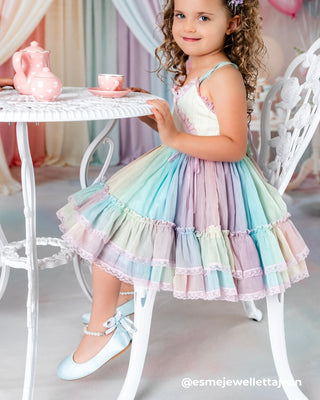 Satin Flats with All Pearls Ankle StrapKids Shoes