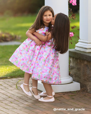 Satin Flower Girls Ballet Flats with Butterfly Kiss