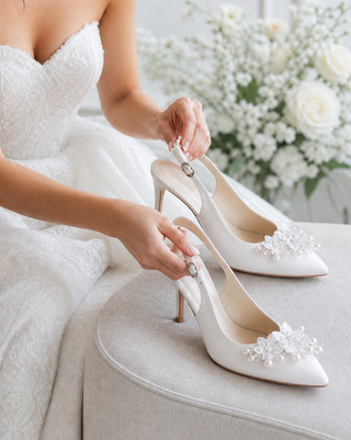 Frosted Bloom Shoe Clips