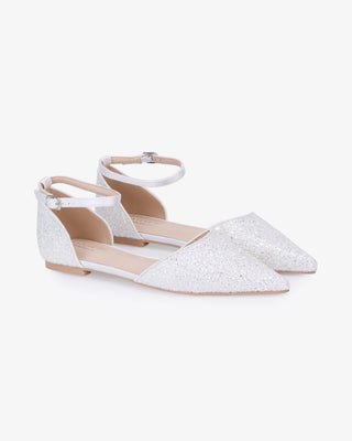 Rock Glitter Ankle Strap FlatsWomen Shoes