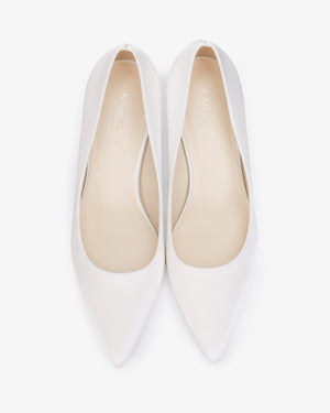 Satin Pointy Toe Wedding Flats