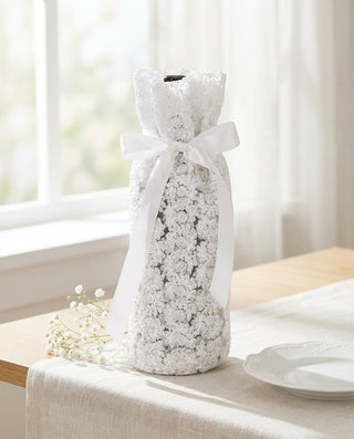 Crochet Lace Wedding Wine Bag