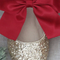 Gold Glitter/Brick Red Bow