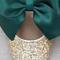 Gold Glitter/Hunter Green Bow