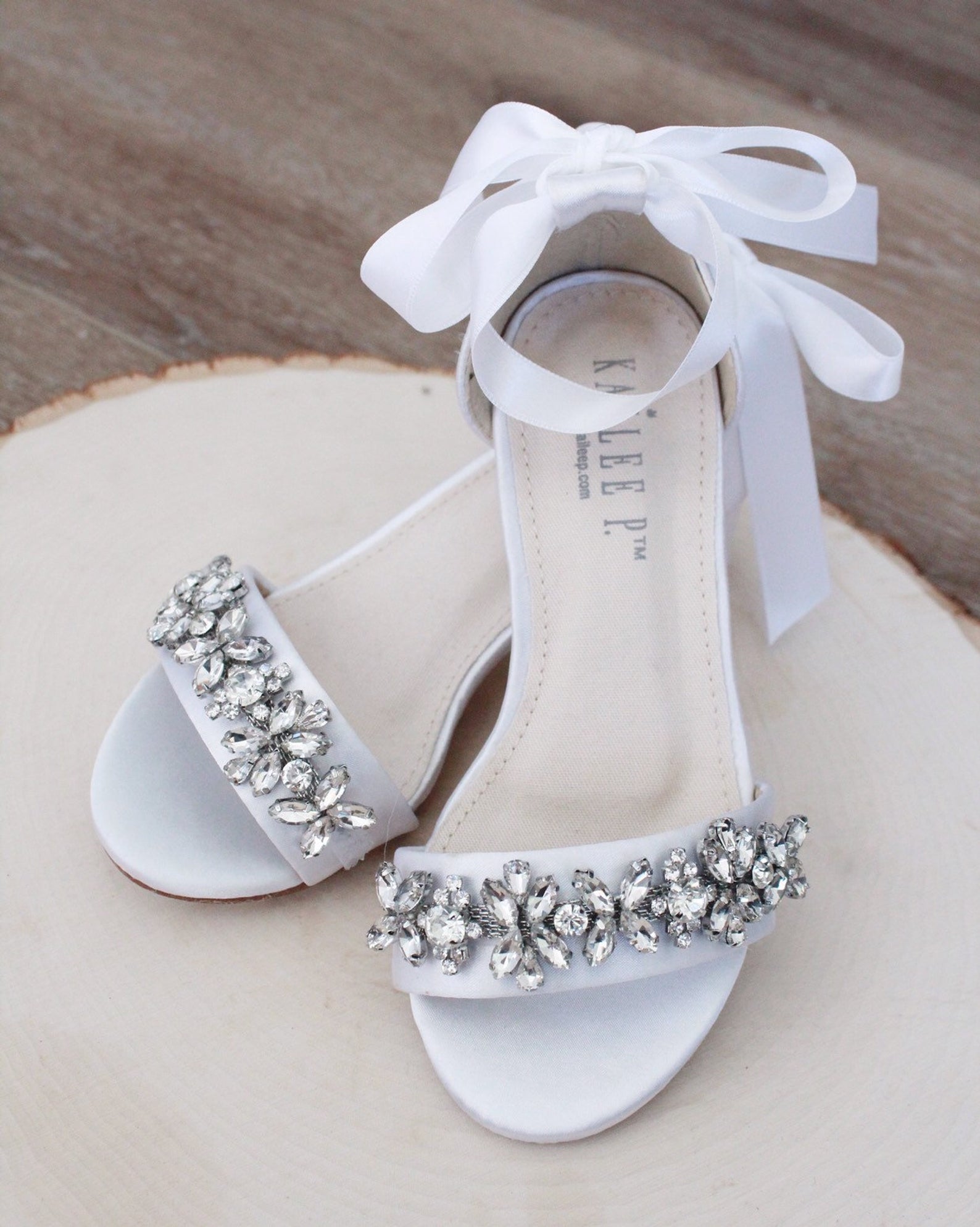 White rhinestone sandals clearance