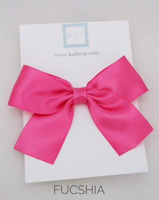 Satin Bow Hair Clips for Girls