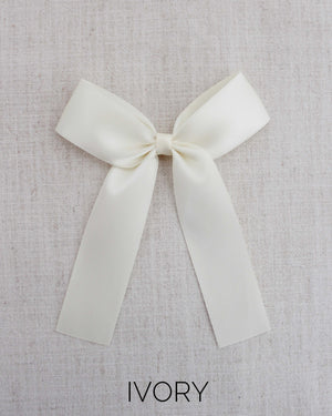 Long Tail Satin Hair Bows for Girls