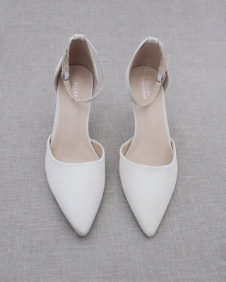 Ivory Satin Heels