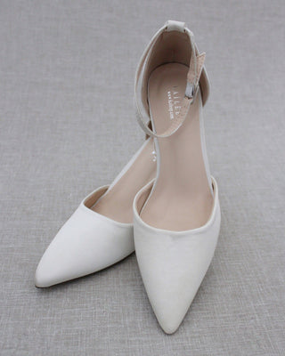 Ivory Satin Heels