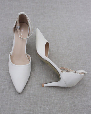 Ivory Satin Heels