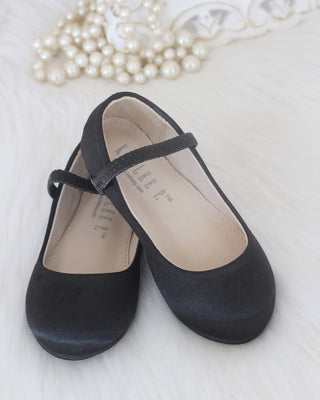 Black Mary Jane Girls Flats