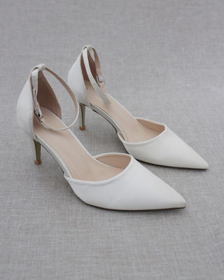 Ivory Satin Heels