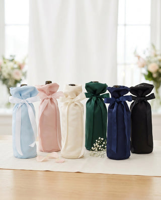 Satin Wedding Wine BagWine Bag