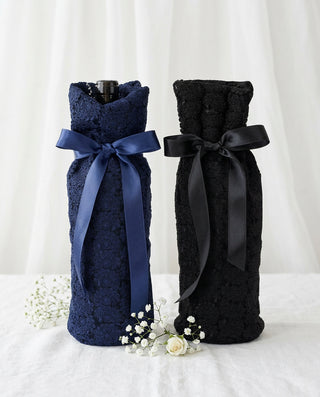Crochet Lace Wedding Wine Bag