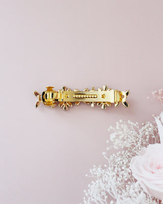 Floral Rhinestones BarretteHair Clips