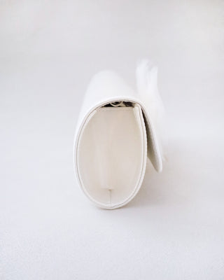 Satin Wedding Clutch with Tulle BowClutch