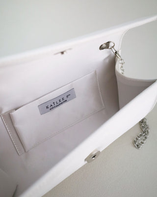 Satin Wedding Clutch with Tulle BowClutch