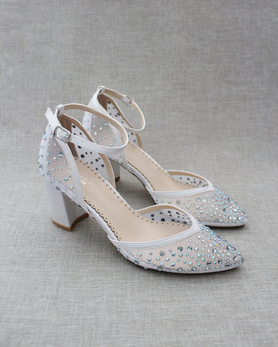 White wedding shoes