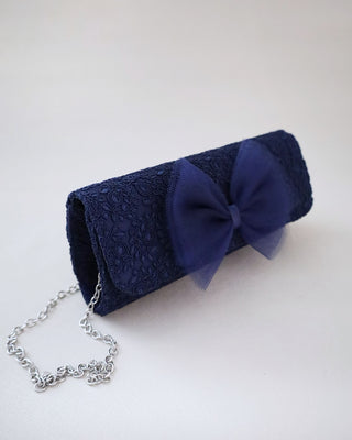 Crochet Wedding Clutch with Tulle BowClutch