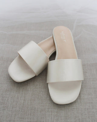 Ivory Satin Women Sandals