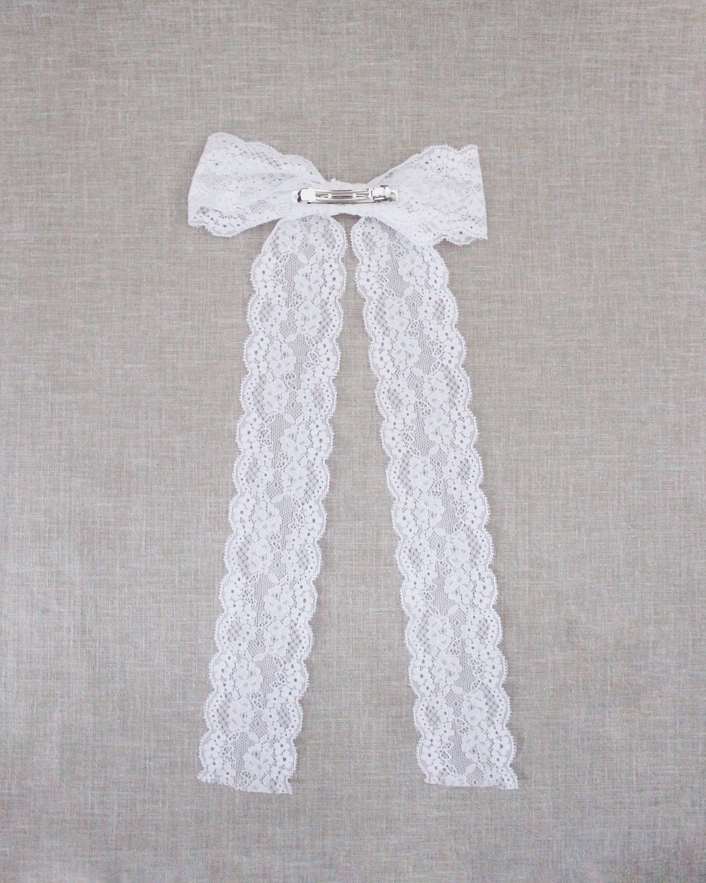 KP Accessories Long Tail Vintage Lace Bow Hair Clip - Flower Girls Accessories, Girls Hair Accessories Barette