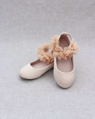 Champagne Flats with Flowers